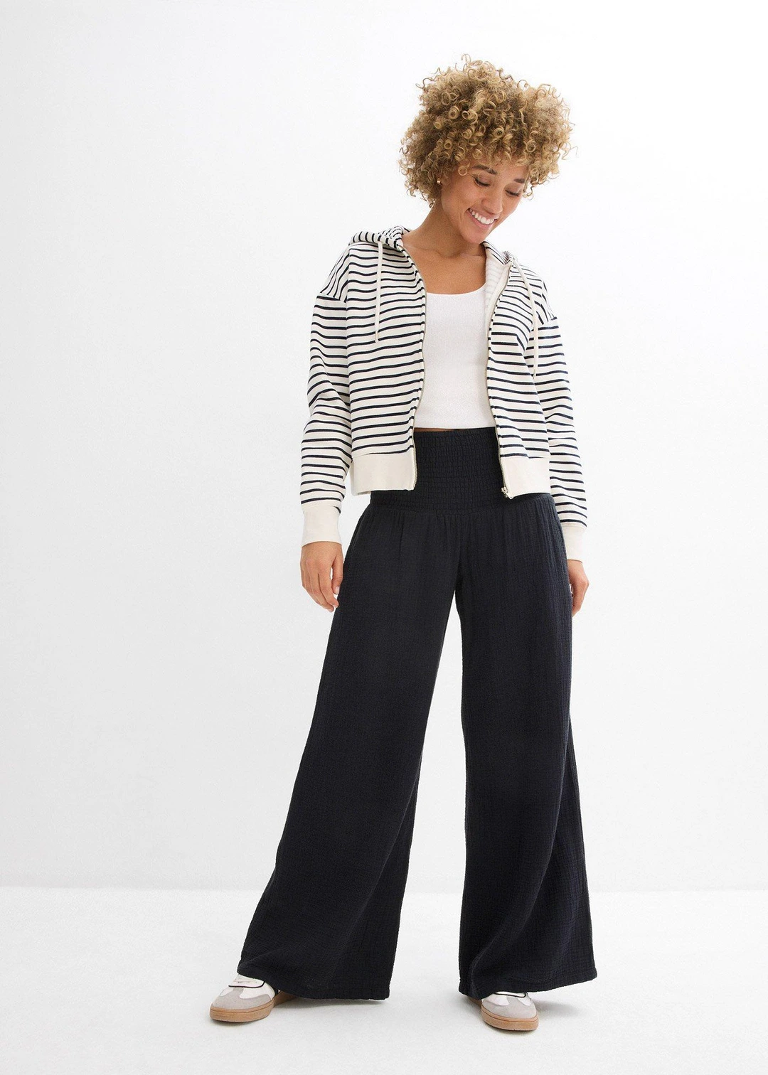 Pantalon palazzo en gaze de coton - 2