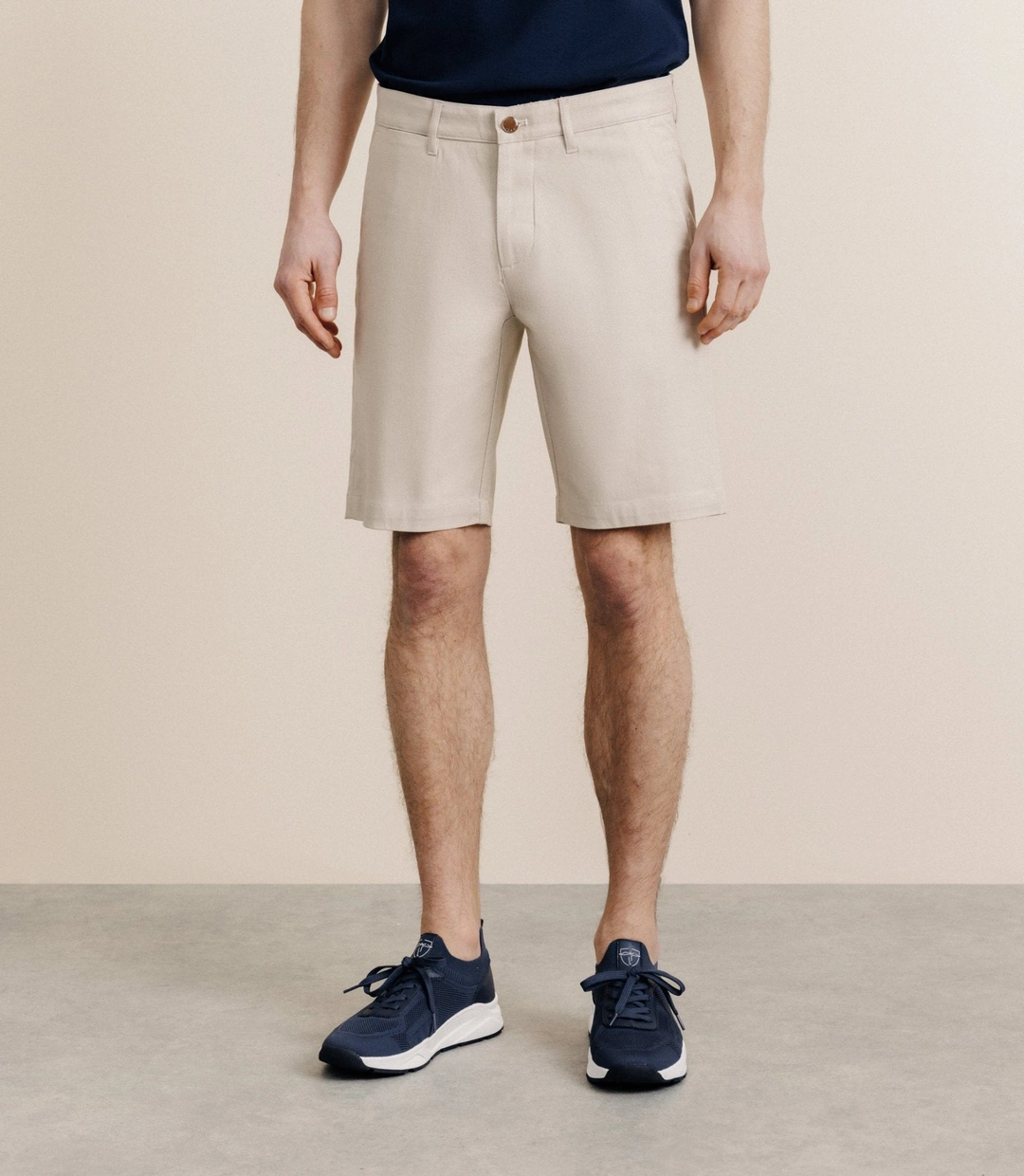 IZAC - Bermuda coton stretch beige