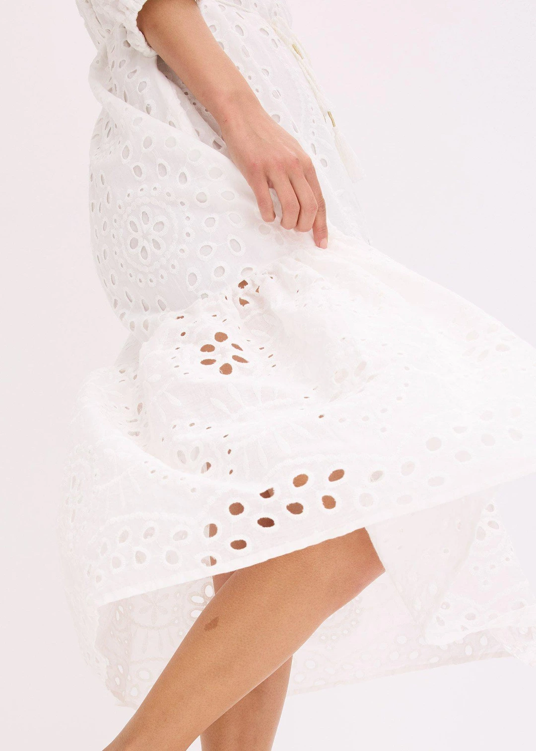 Robe midi en broderie anglaise 100% coton - 3
