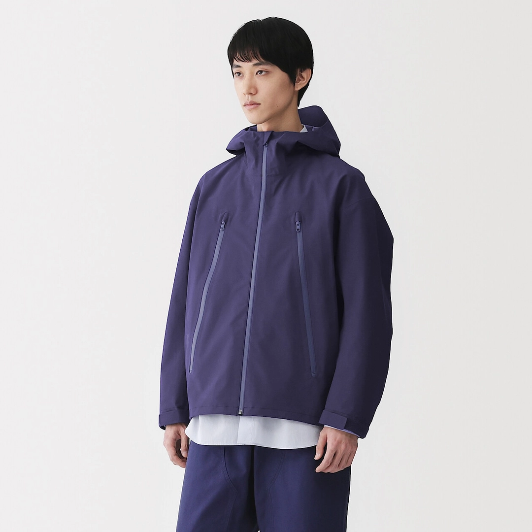 Veste à capuche déperlante et respirante pour homme