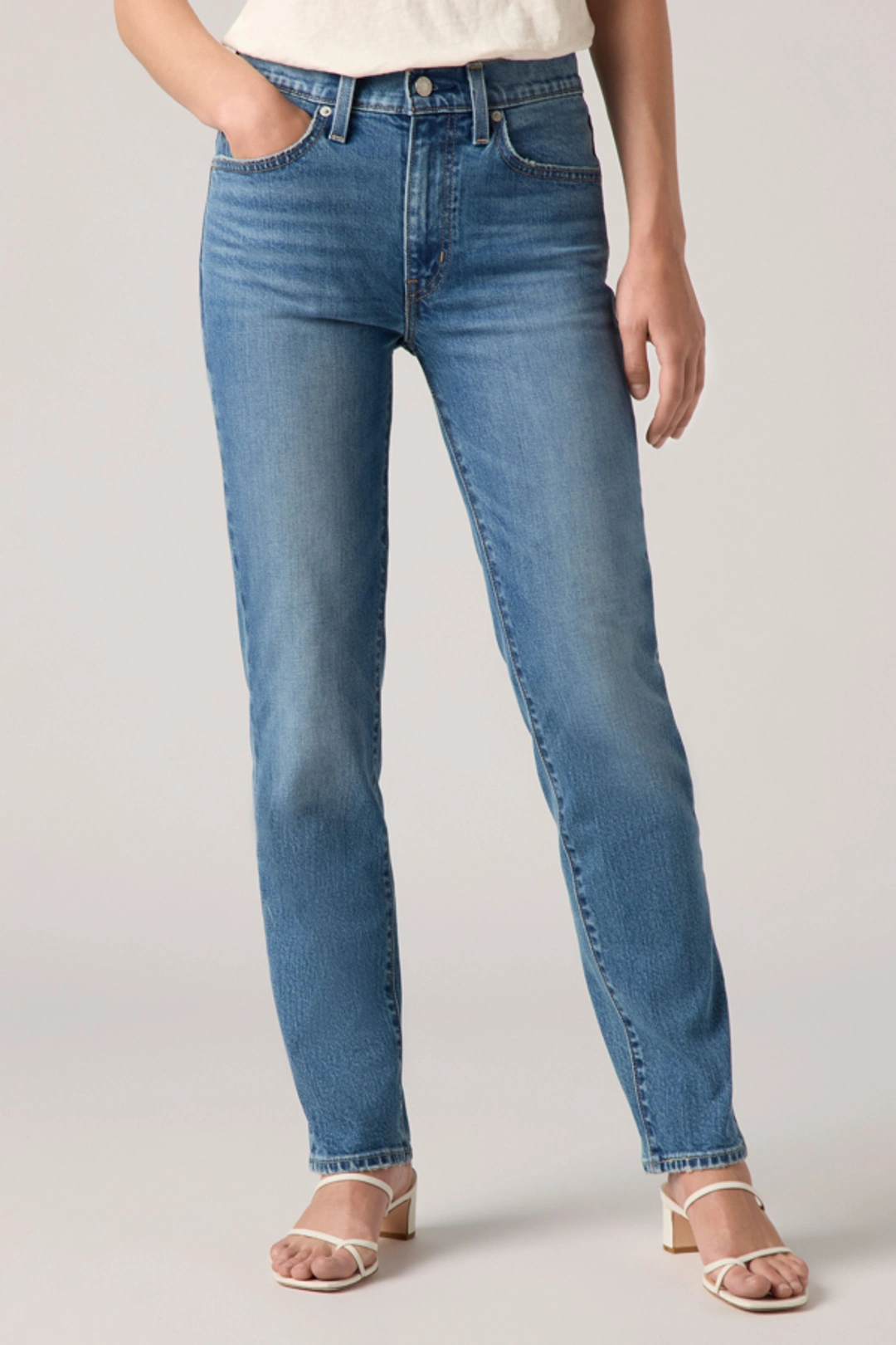 Levi's Jean 724 Taille Haute Droit - Femme - Bleu / Blue Wave Mid - 30X30 - 2