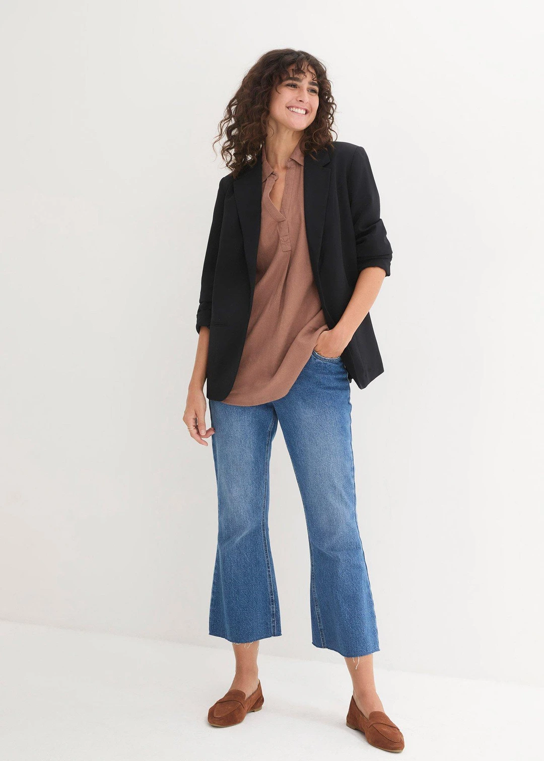 Blouse manches 3/4 en lin mélangé - 2