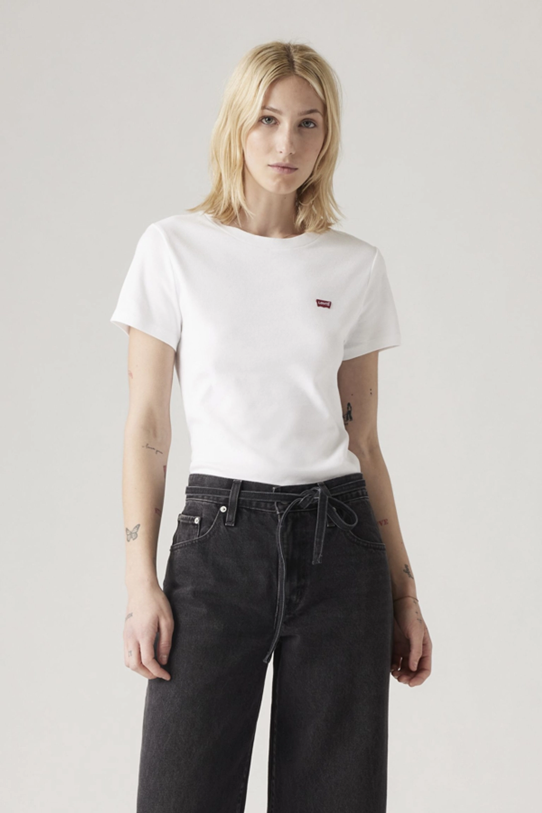 Levi's T Shirt Essential Housemark - Femme - Blanc / White + - XS - 2