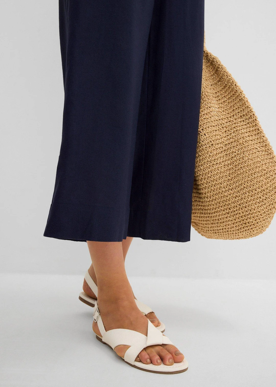 Pantalon large, longueur mollet - 3
