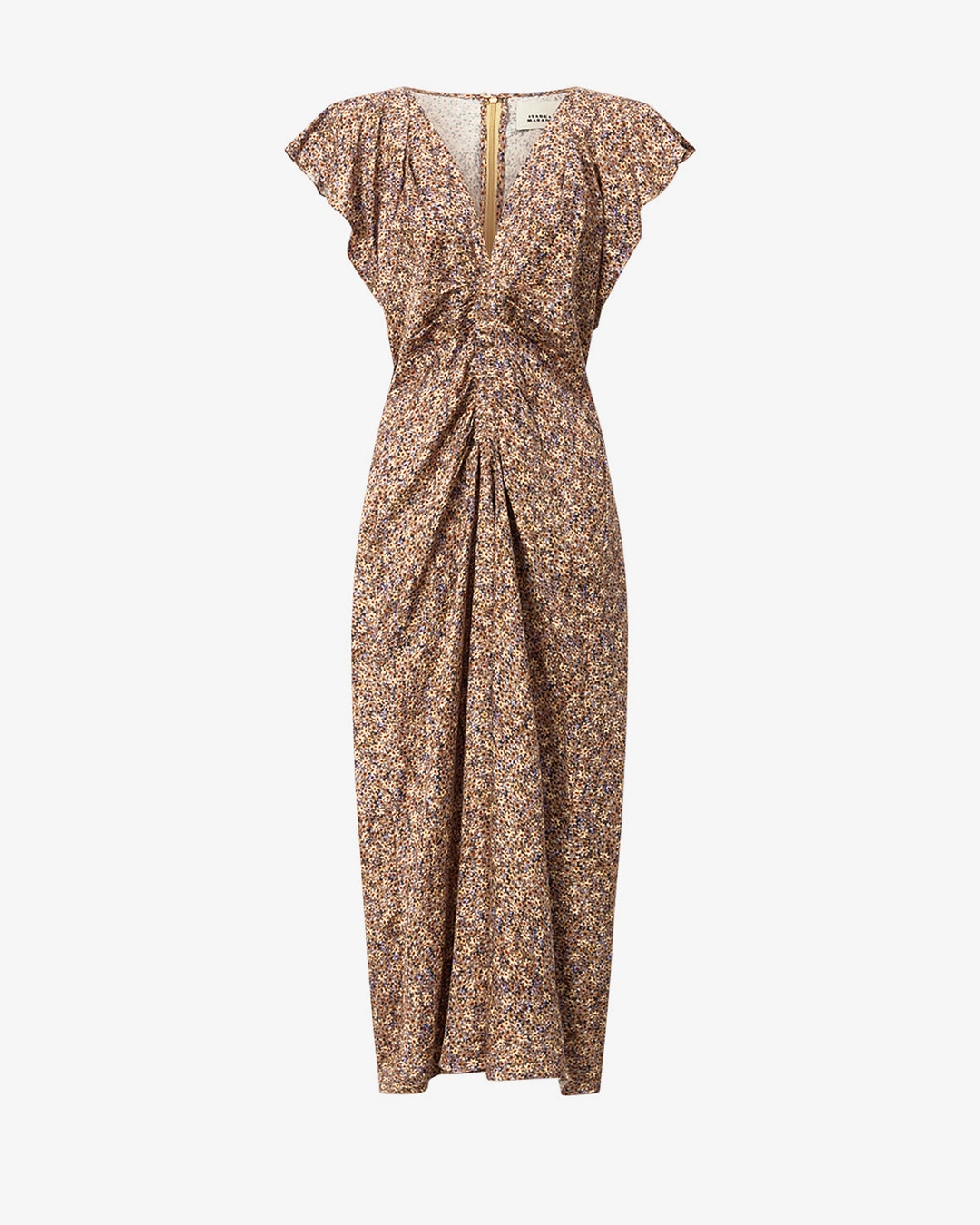 Robe Lyndsay En Soie - Femme - Ocre - Taille 44