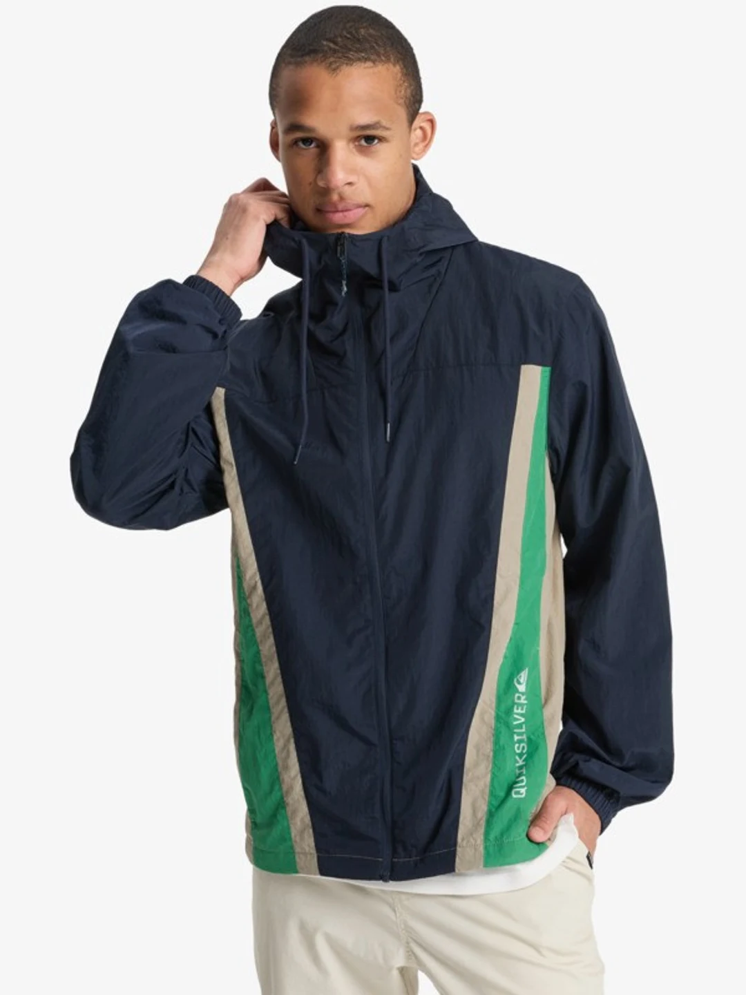 Clicker - Veste coupe-vent à capuche pour Homme Noir