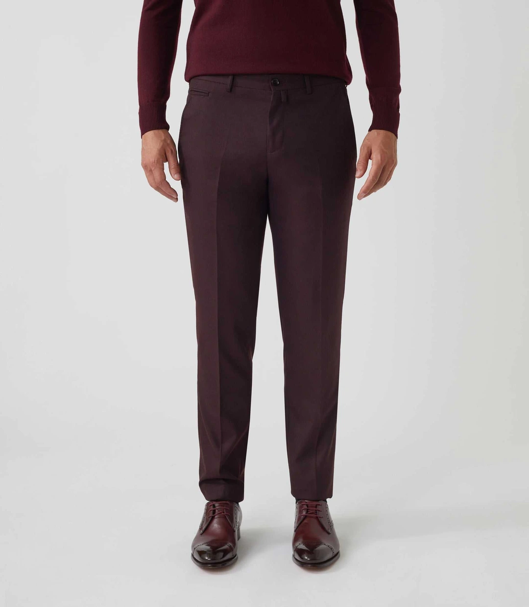 IZAC - Pantalon ville bordeaux ''Gveloute''