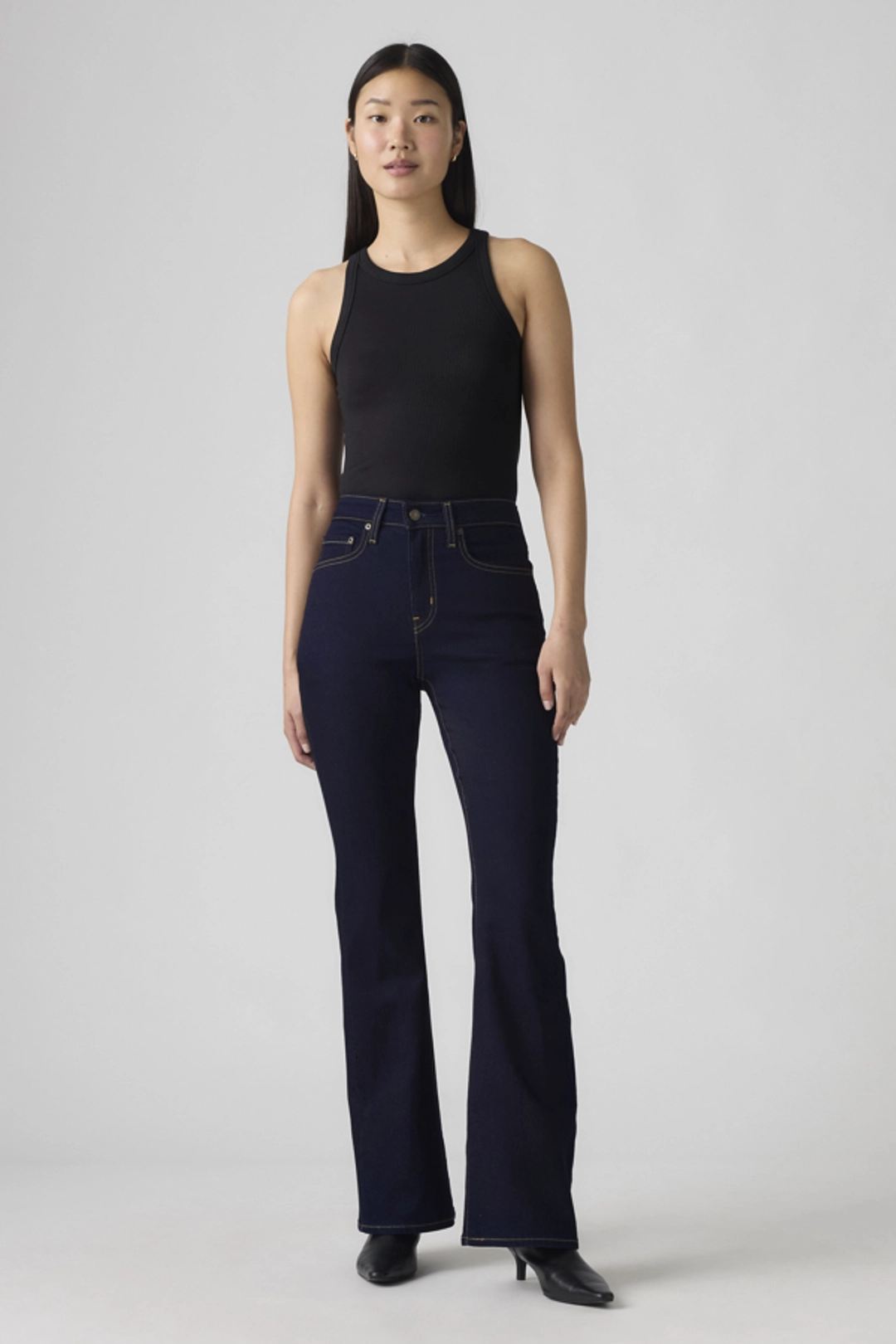 Levi's Jean 726 Taille Haute Flare - Femme - Noir / Midnight Gaze - 34X32 - 2