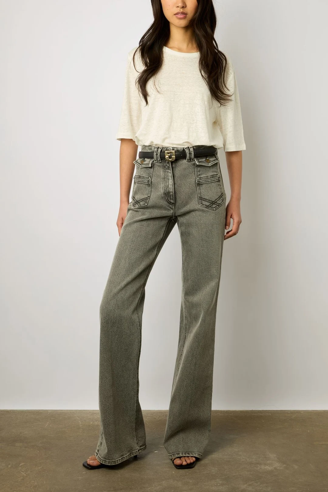 T-shirt au dos boutonné - MAGNOLIA - Vert