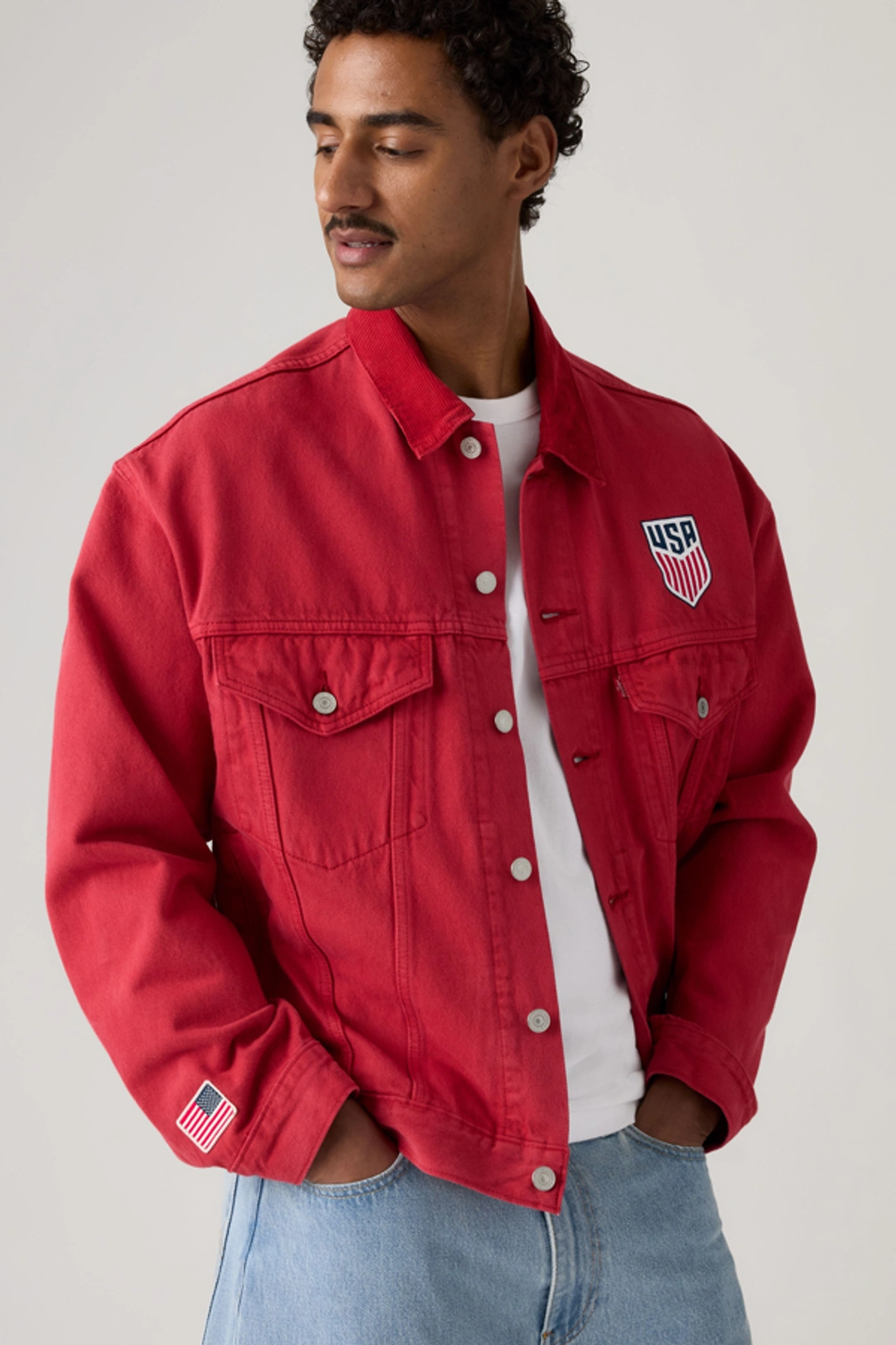 Veste Trucker Type III Levi's England Football - Homme - Bleu / England - 2XL - 2