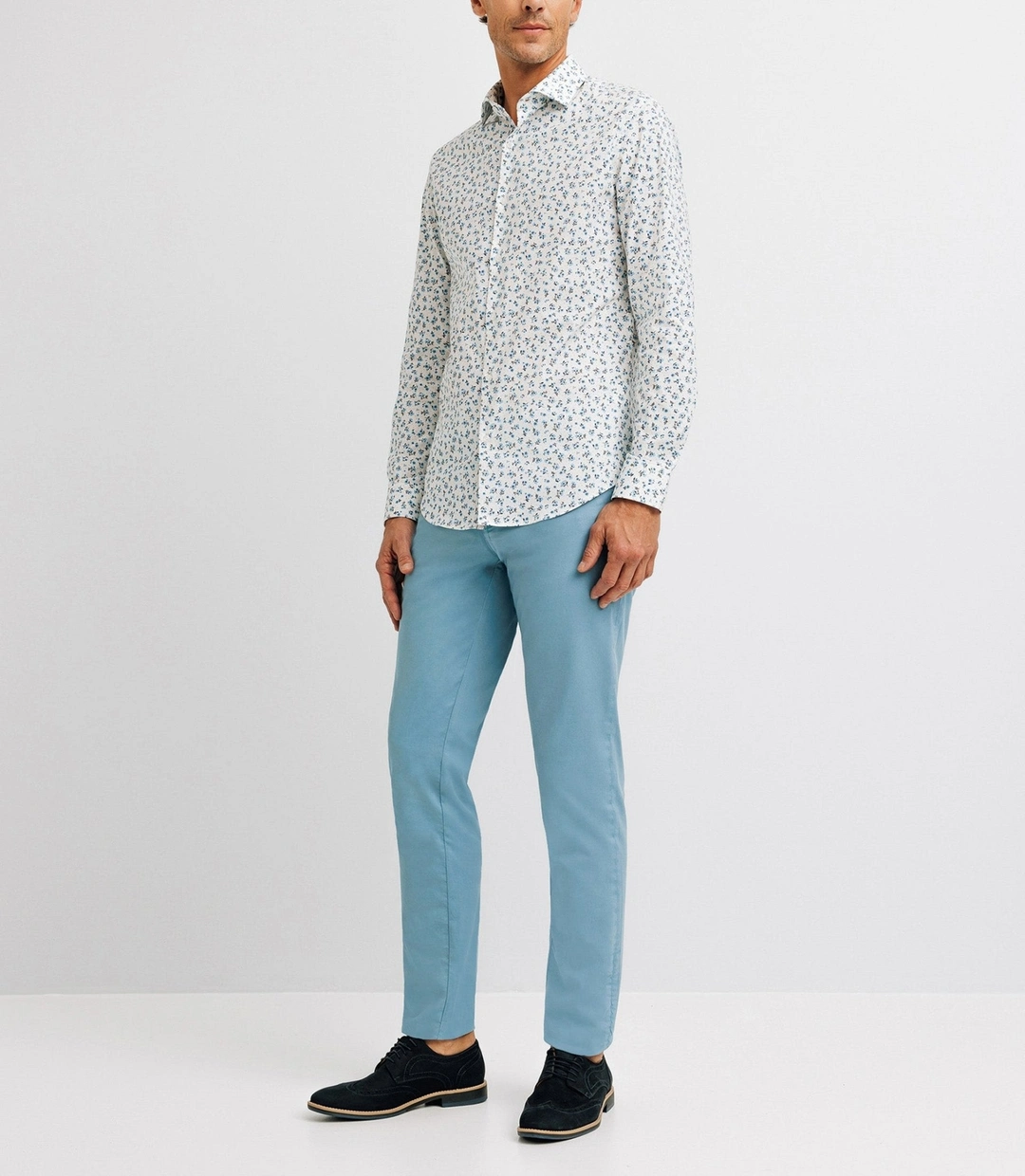 IZAC - Chemise ville imprimée bleue