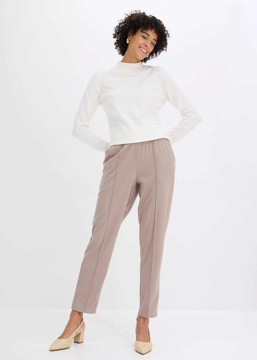 Pantalon élastiqué avec nervures devant - 2