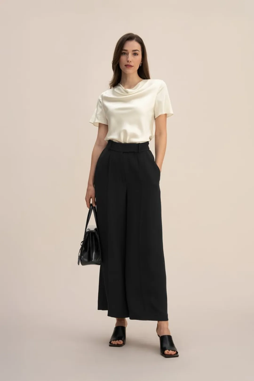 LILYSILK Femme Haut Élégant en Soie Charmeuse Brillant à Manches Courtes Blanc Taille 36