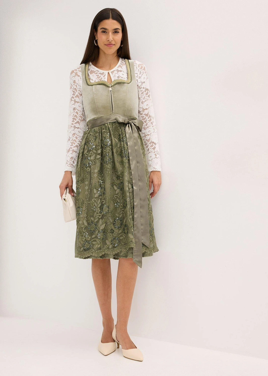 Dirndl avec tablier (ens. 2 pces) - 2