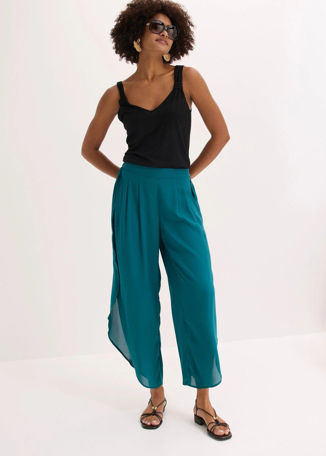 Pantalon palazzo fendu sur les côtés - 2