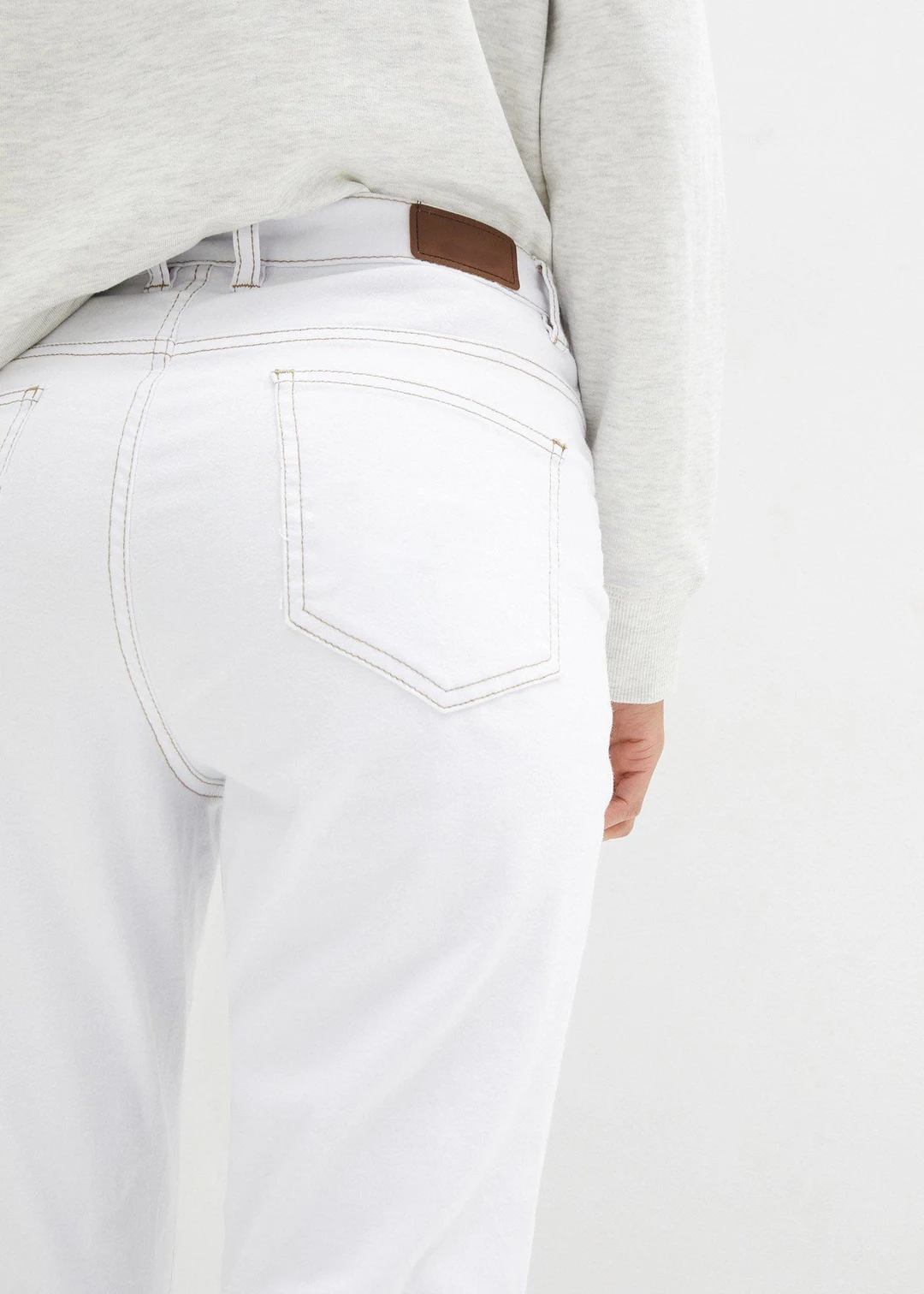 Jean droit taille mi-haute, extensible - 3