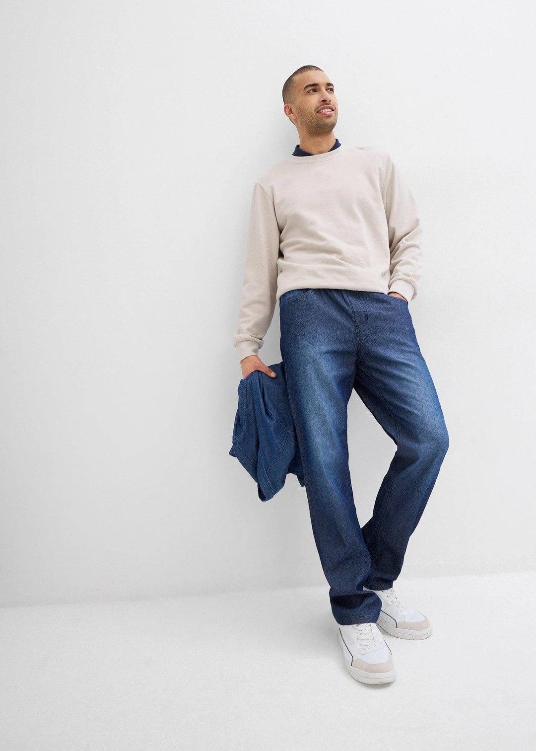 Lot de 2 jeans légers à taille élastiquée, fuselés - 2