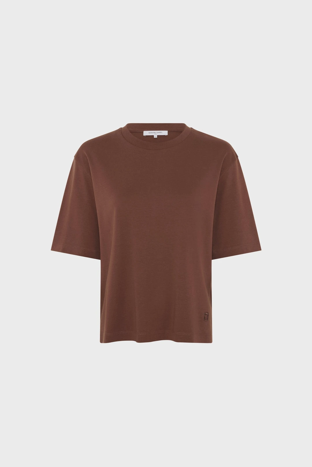 T-shirt uni en coton - MAYAE - Marron - 5