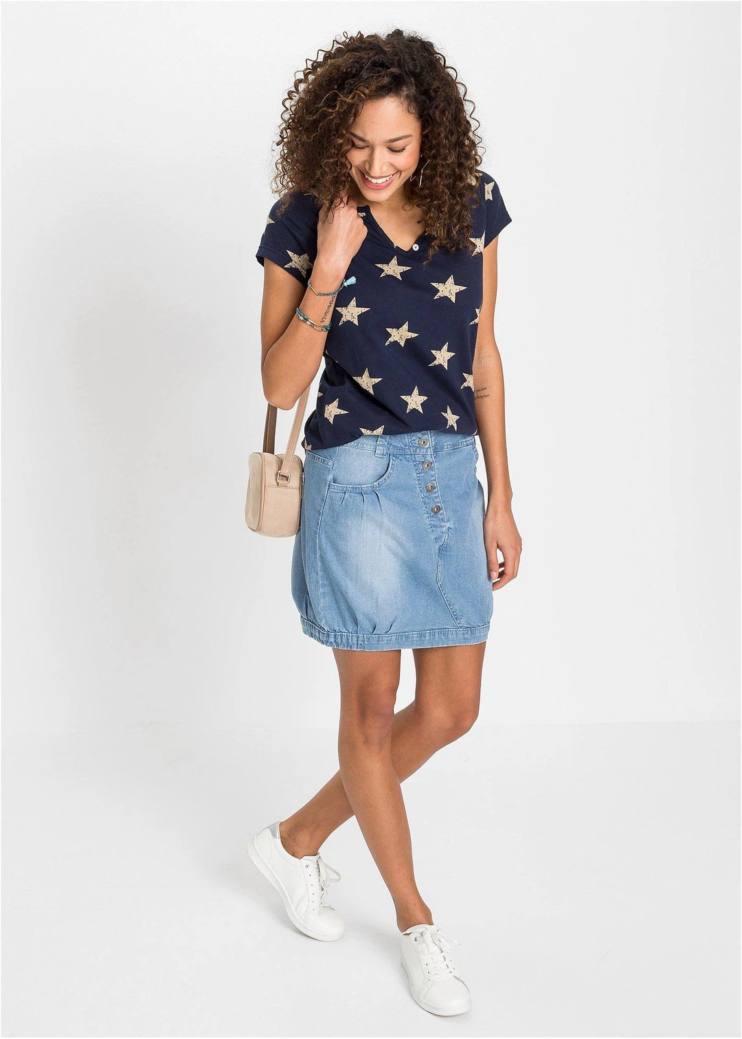 T-shirt 100% coton imprimé étoiles