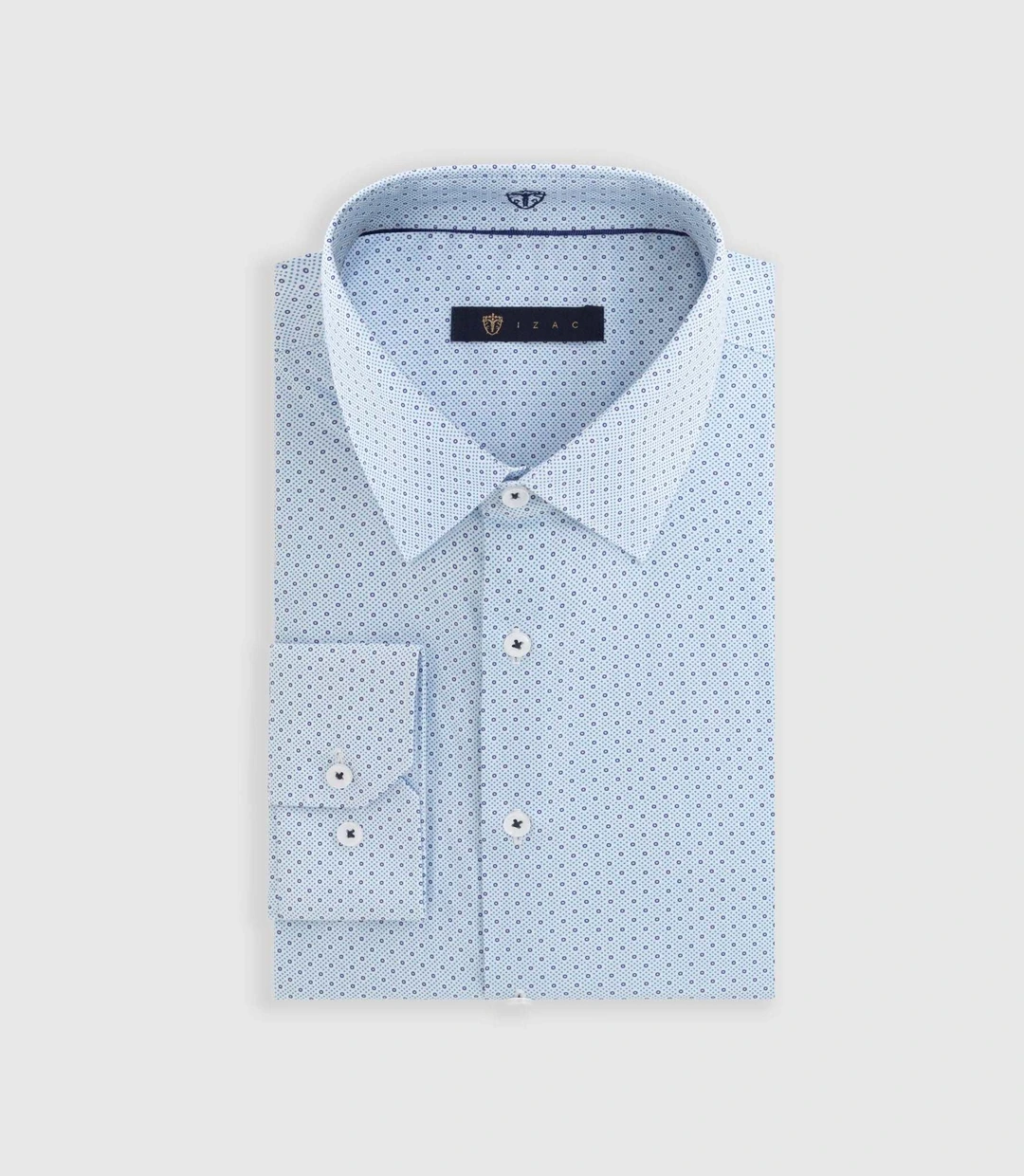 IZAC - Chemise à imprimé micro motif ciel ''Divine''