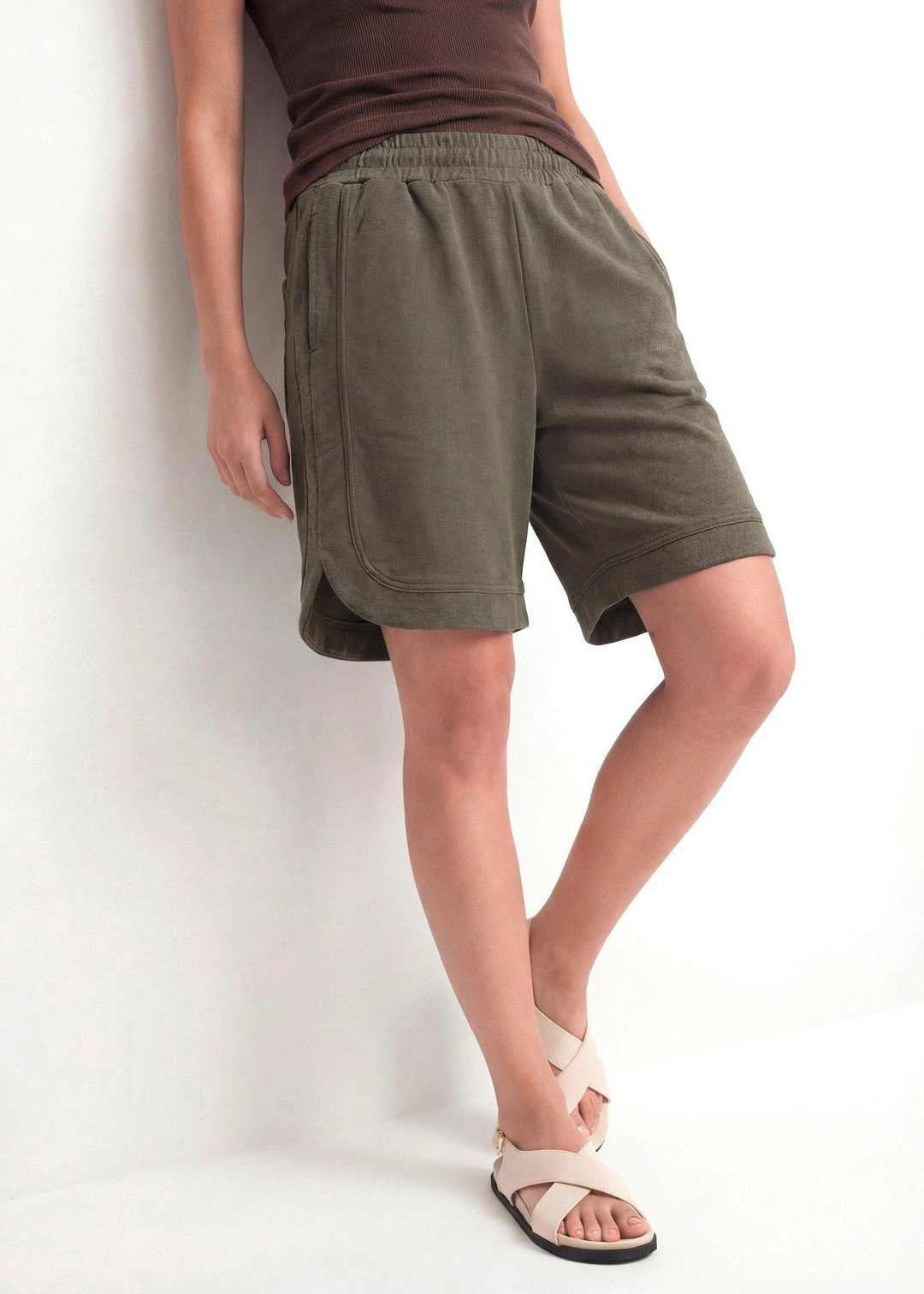Short large en tissu sweat - 3
