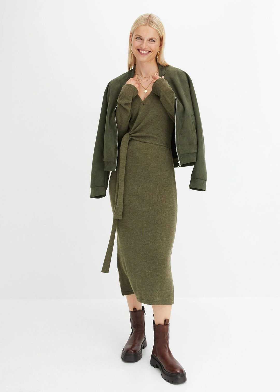 Robe midi en maille - 2