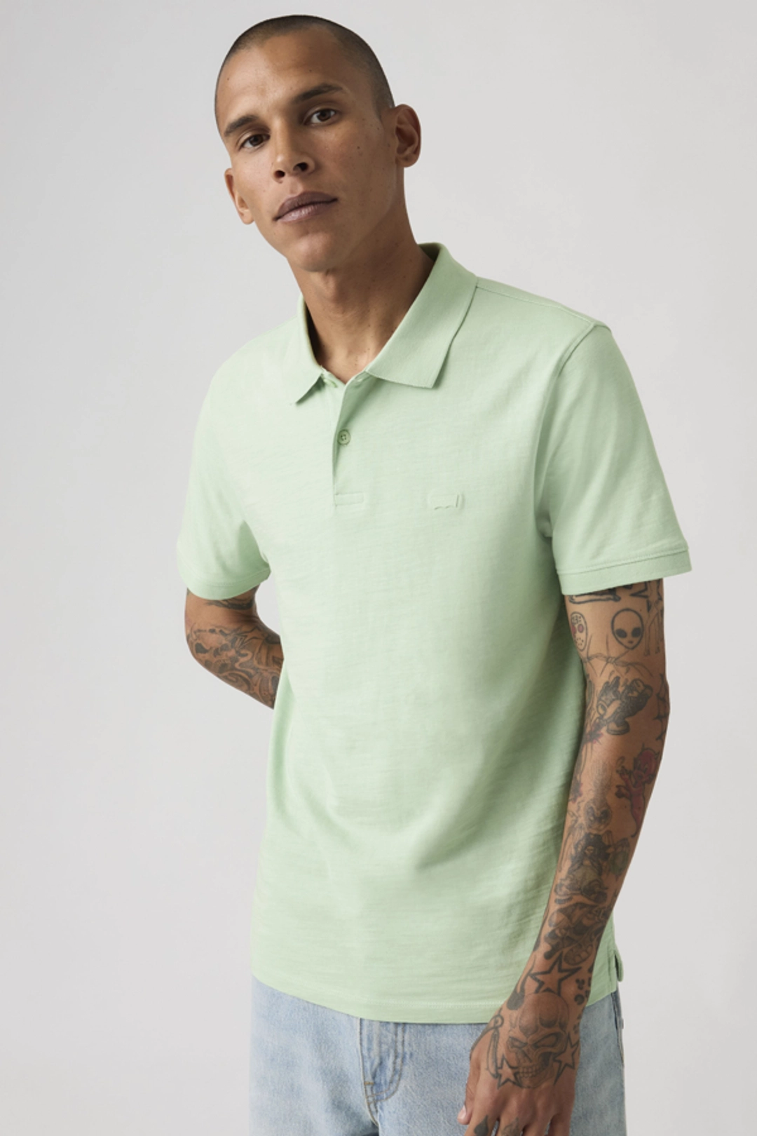 Levi's Polo Housemark Slim - Homme - Noir / Meteorite - S