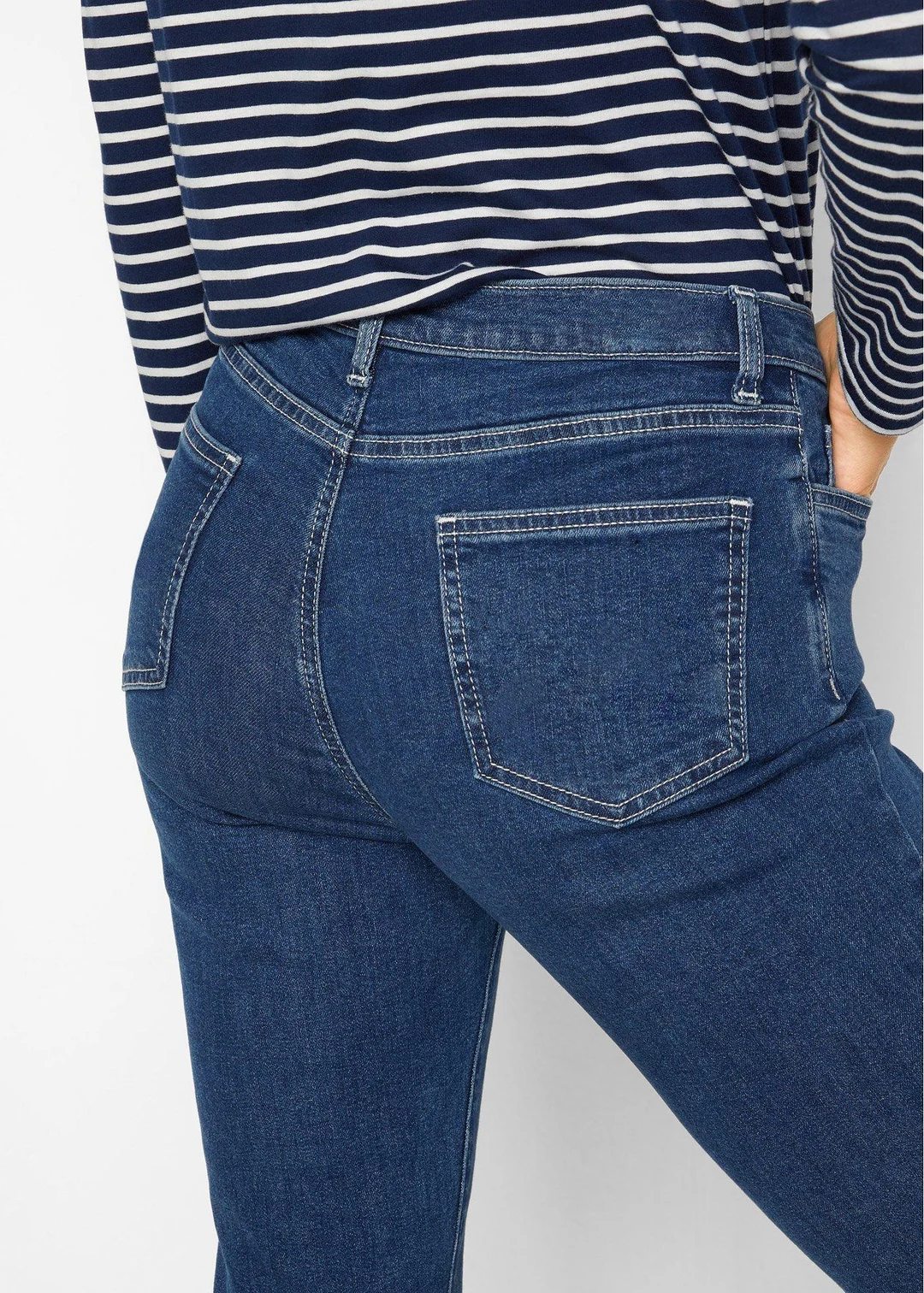 Jean bootcut, taille mi-haute
