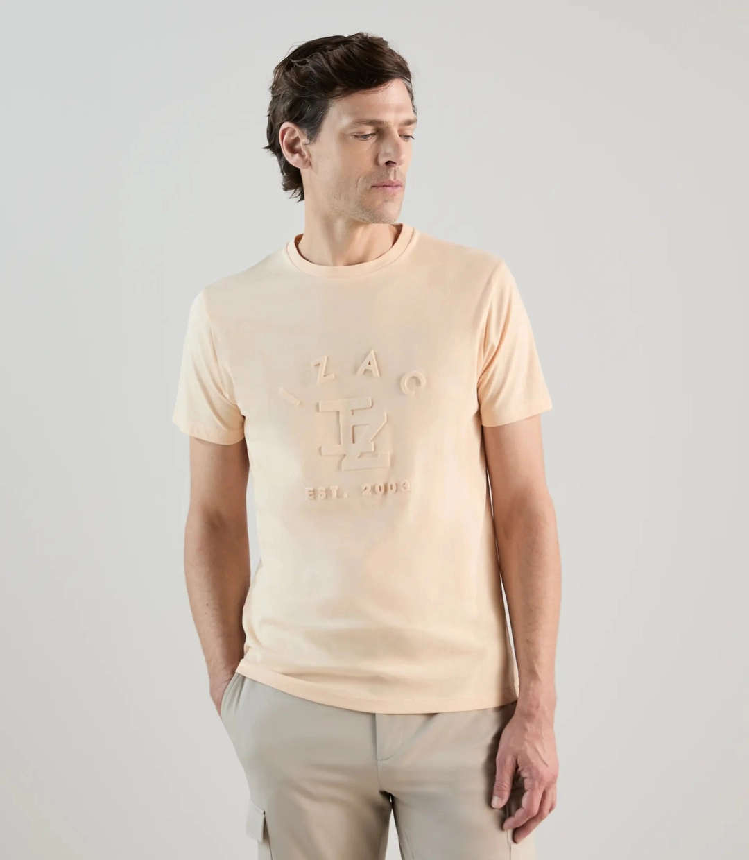 IZAC - T-shirt à manches courtes orange clair