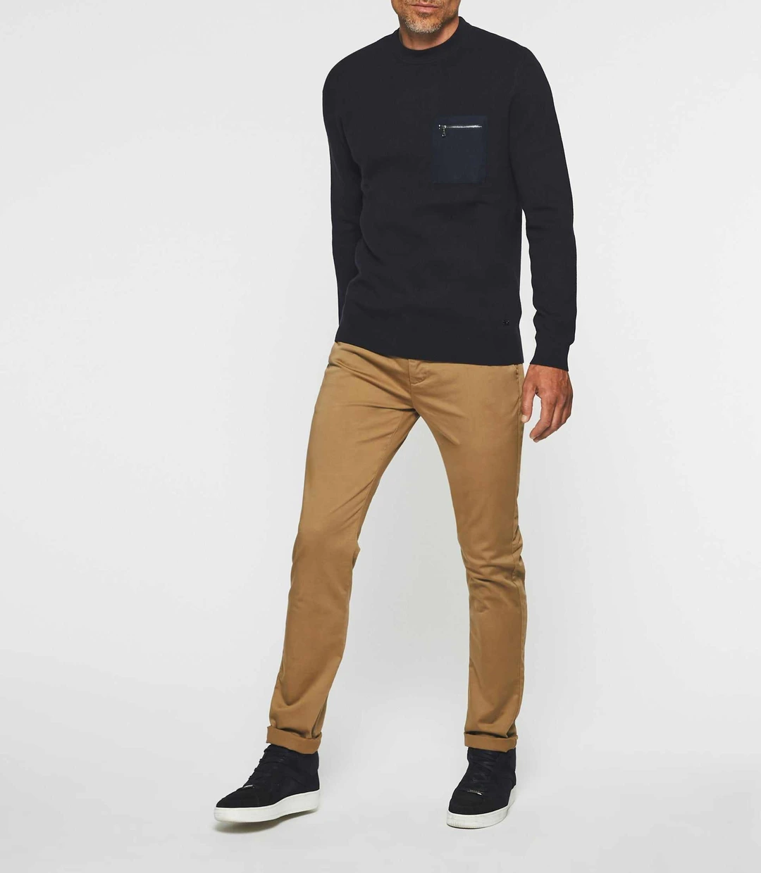 IZAC - Pull col rond marine BRAD