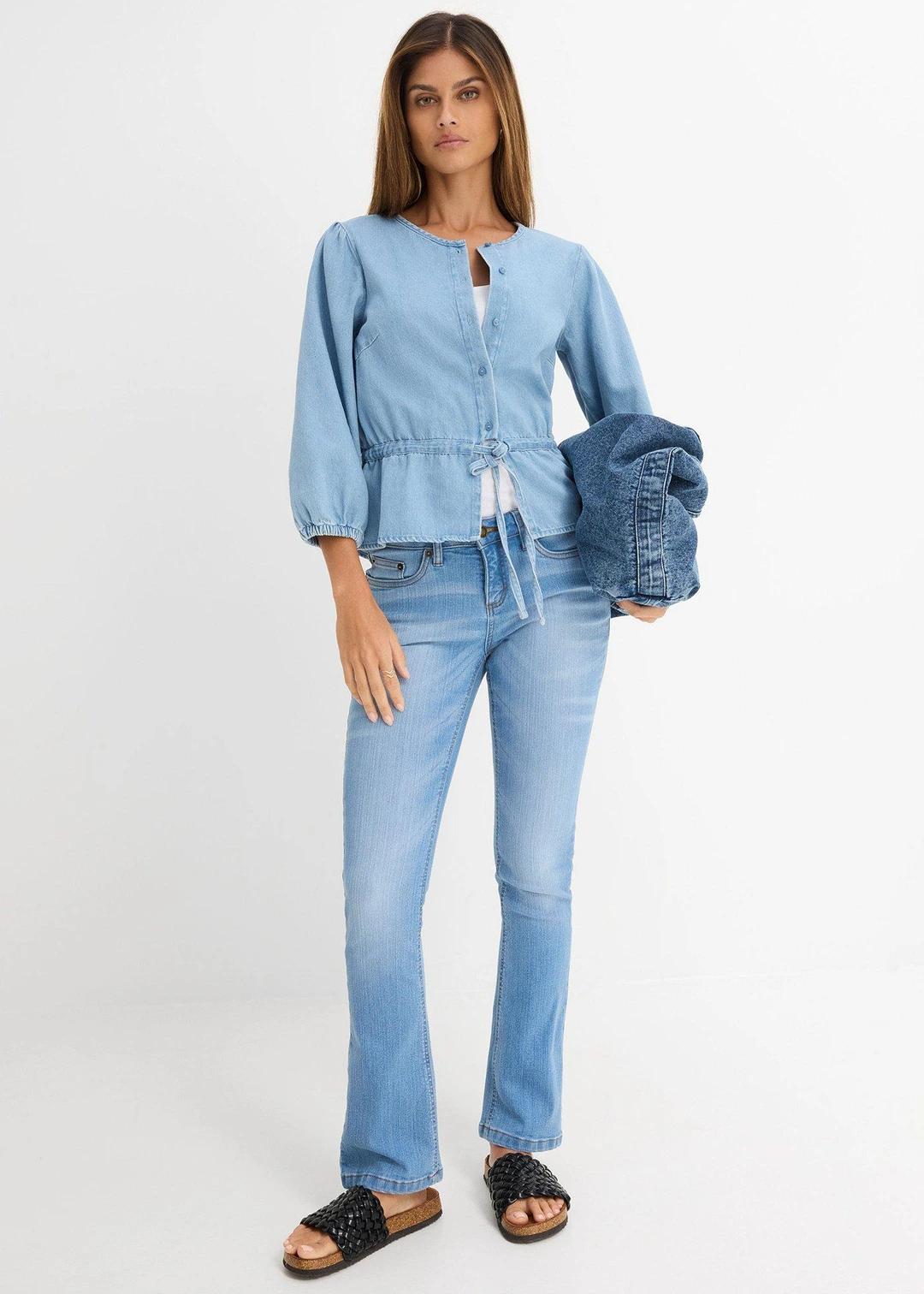 Jean bootcut taille mi-haute, extensible - 2