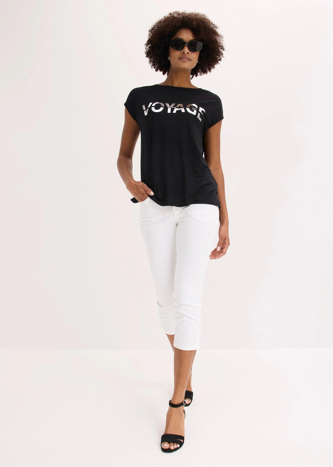 T-shirt long en viscose extensible