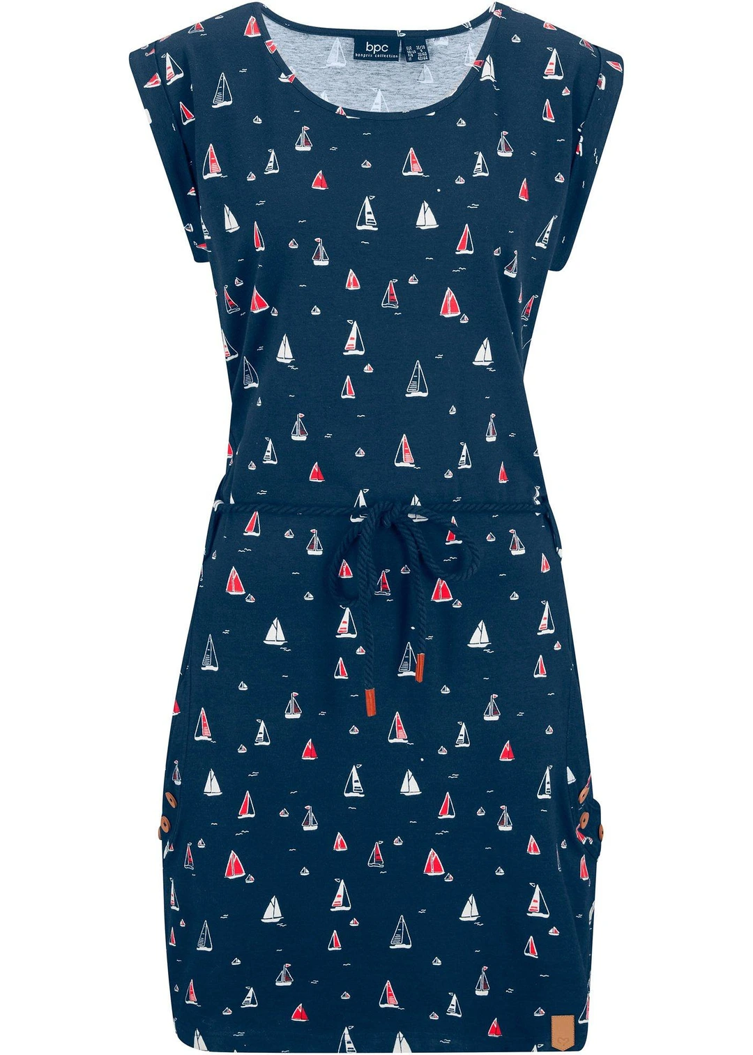 Robe en jersey imprimé à manches papillon