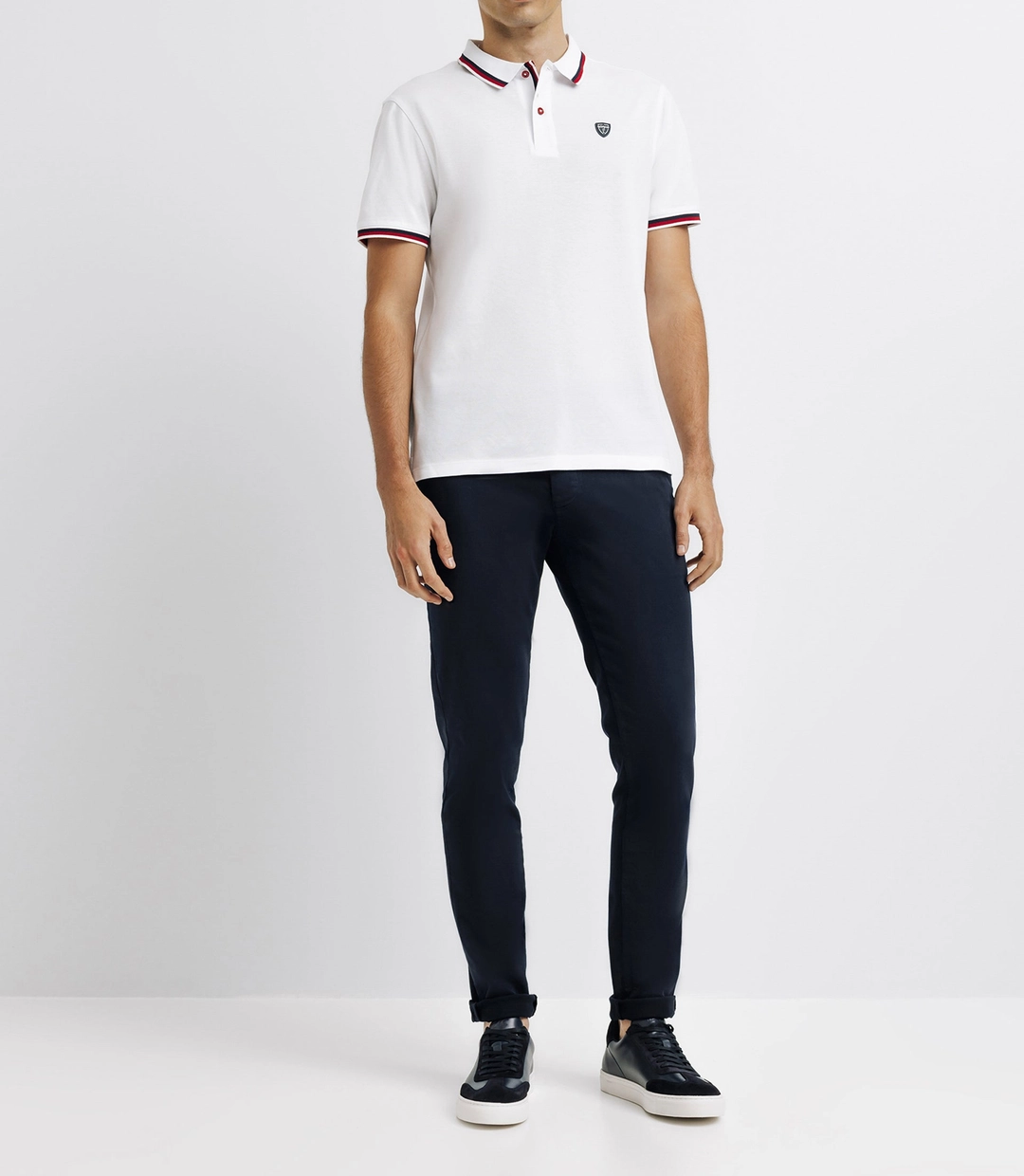 IZAC - Polo en maille piquée blanc