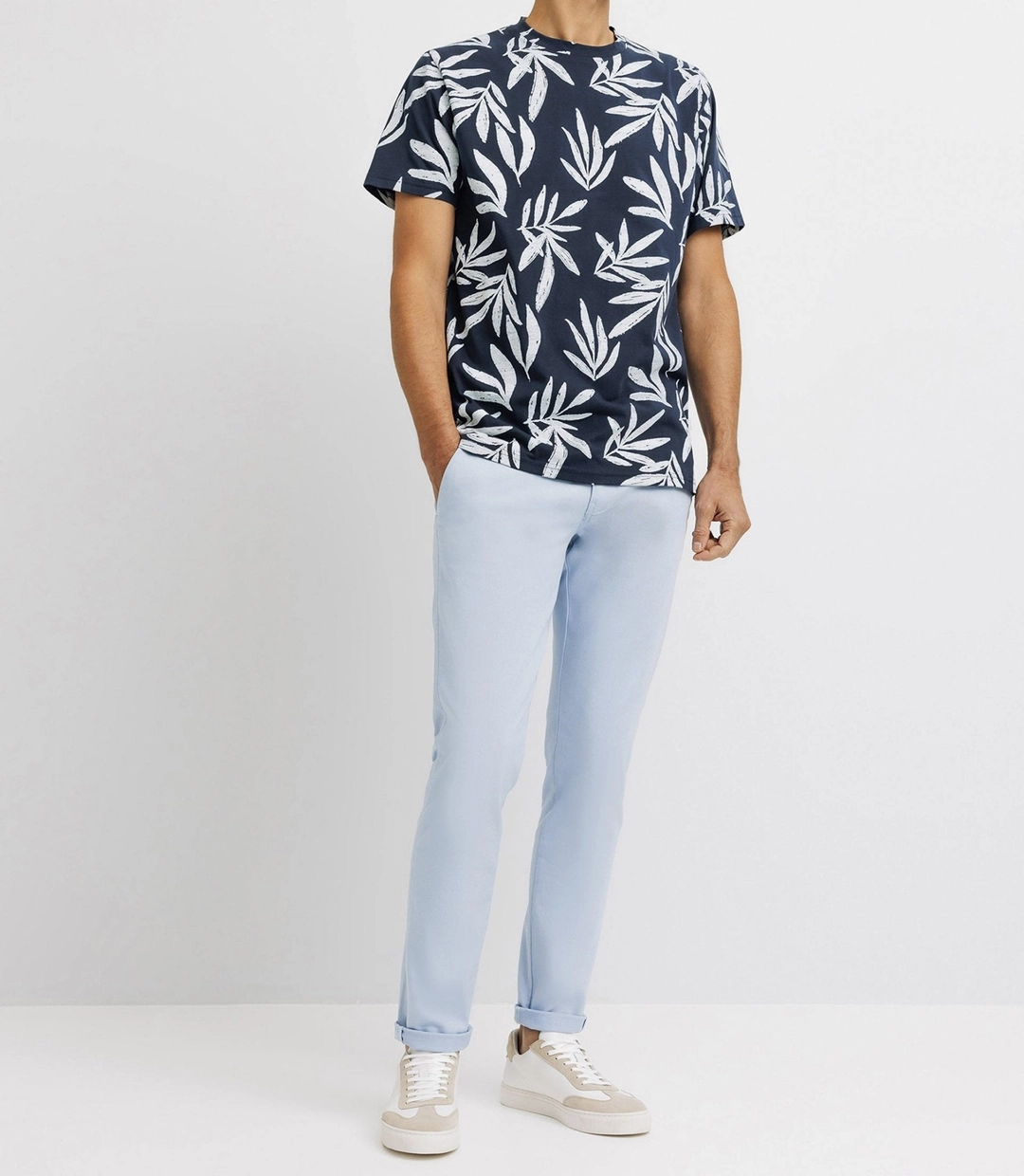 IZAC - T-shirt à fleurs marine