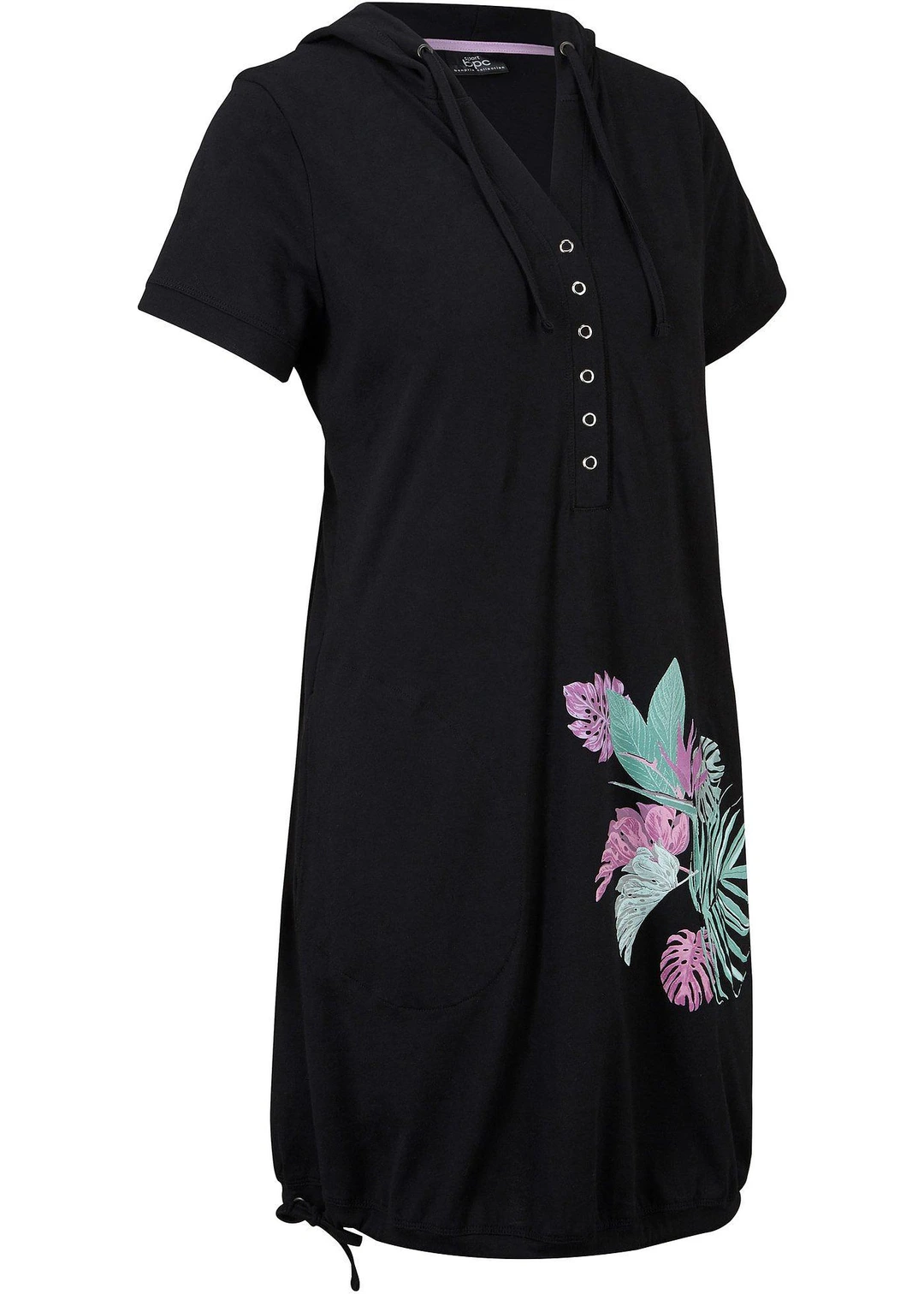 Robe T-shirt en coton, manches courtes