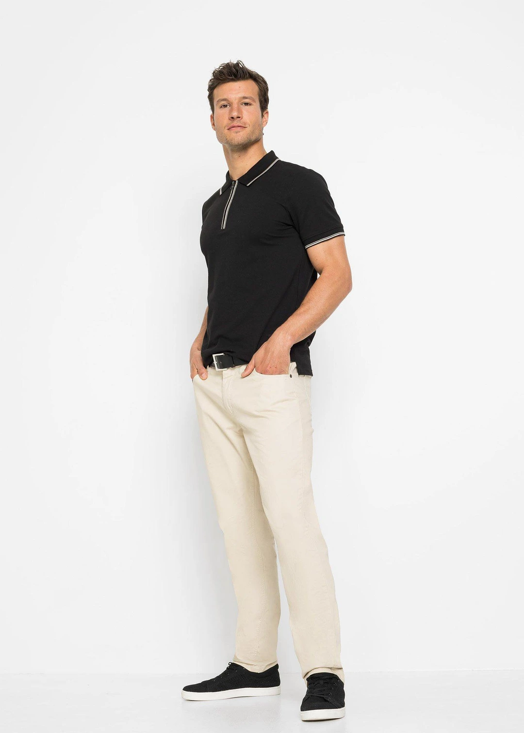Polo zippé en maille piquée 100% coton - 2