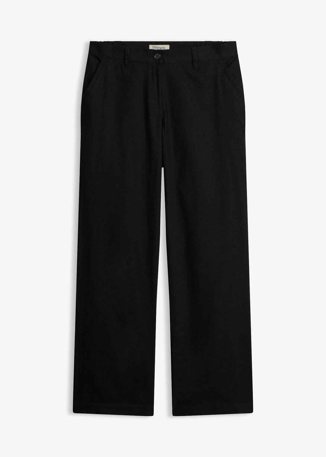 Pantalon tissé en lin et coton