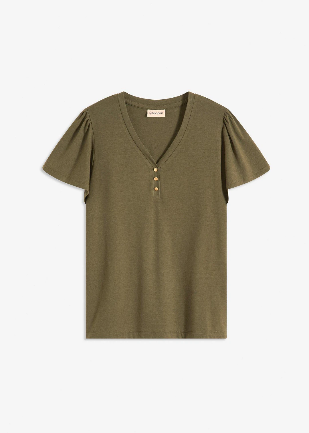 T-shirt à col boutonné