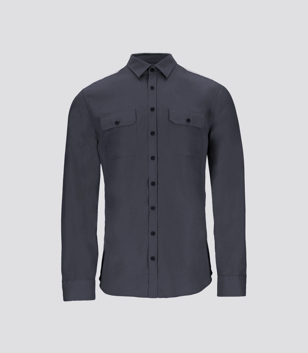 IZAC - Chemise unie casual marine JULIEN