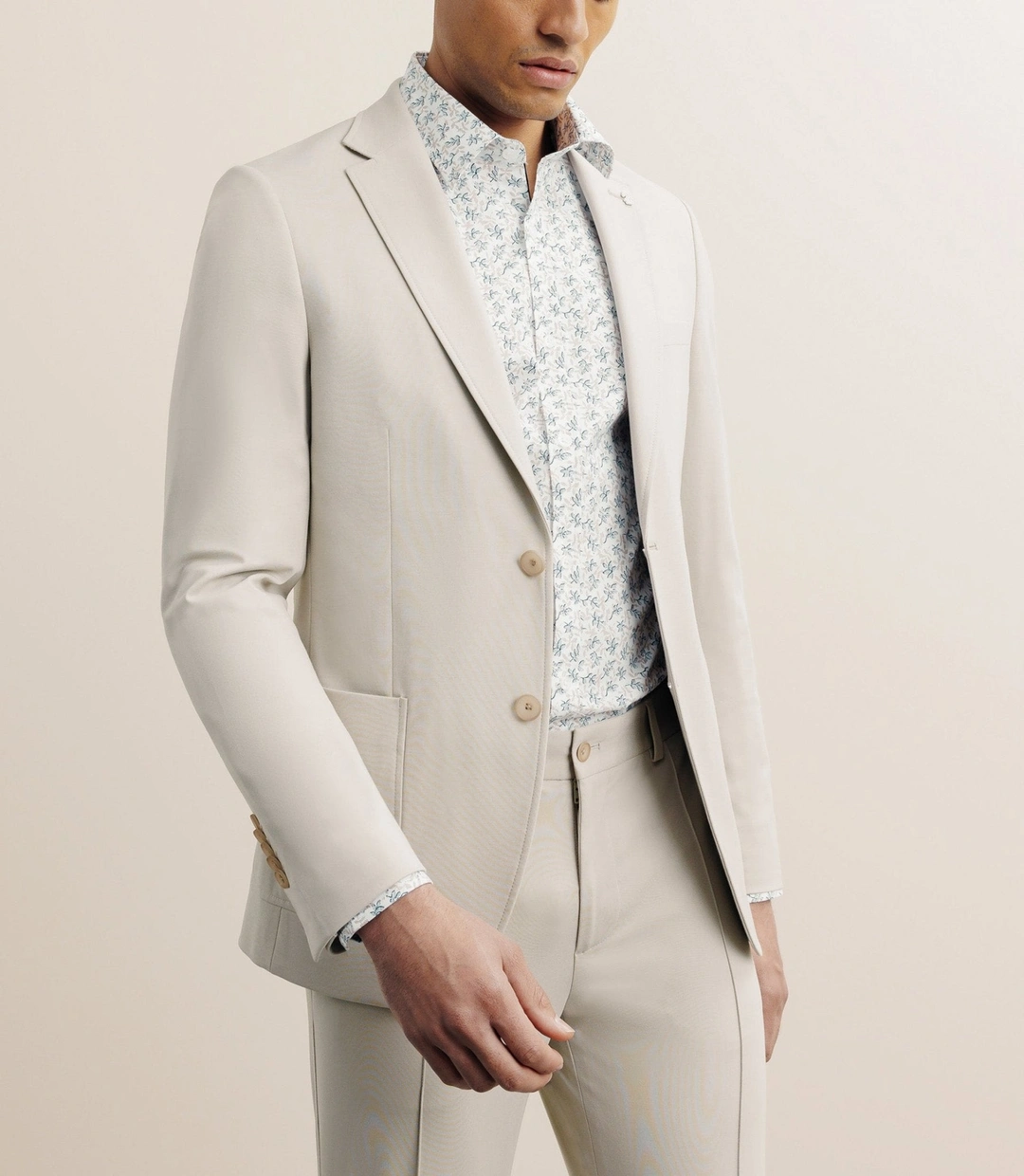 IZAC - Veste en maille beige