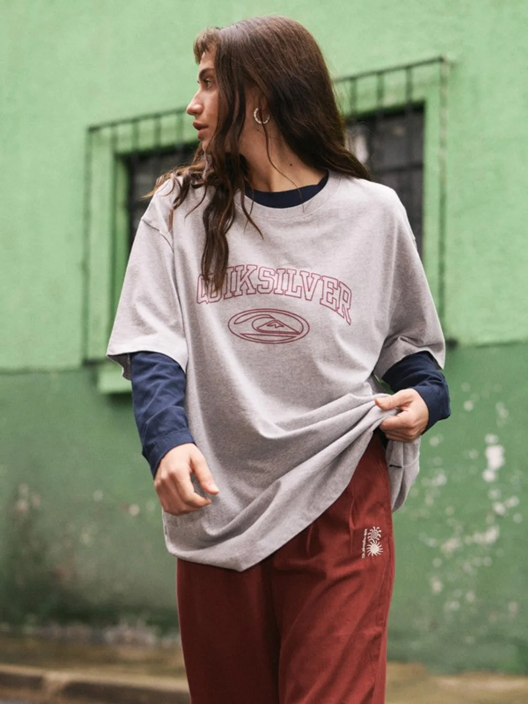 Boyfriend - T-Shirt à manches courtes pour Femme Rouge