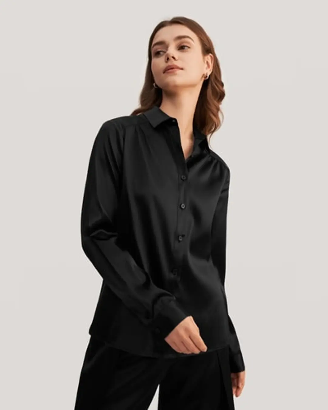 LILYSILK Chemisier En Soie De Mûrier Naturelle Manches Longues