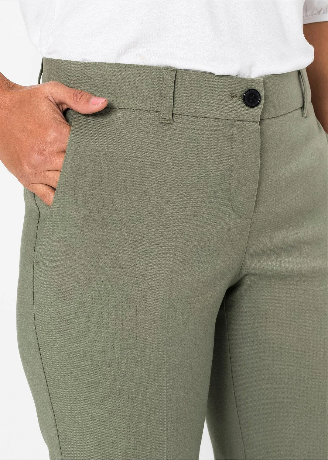 Pantalon de tailleur, taille courte - 3