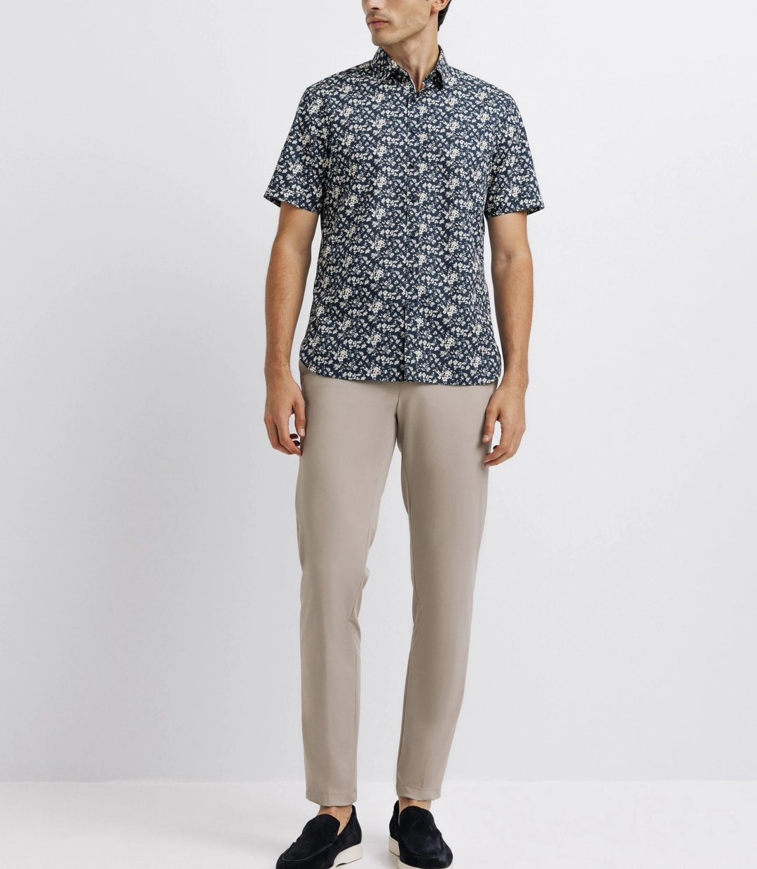 IZAC - Chemise casual en coton marine