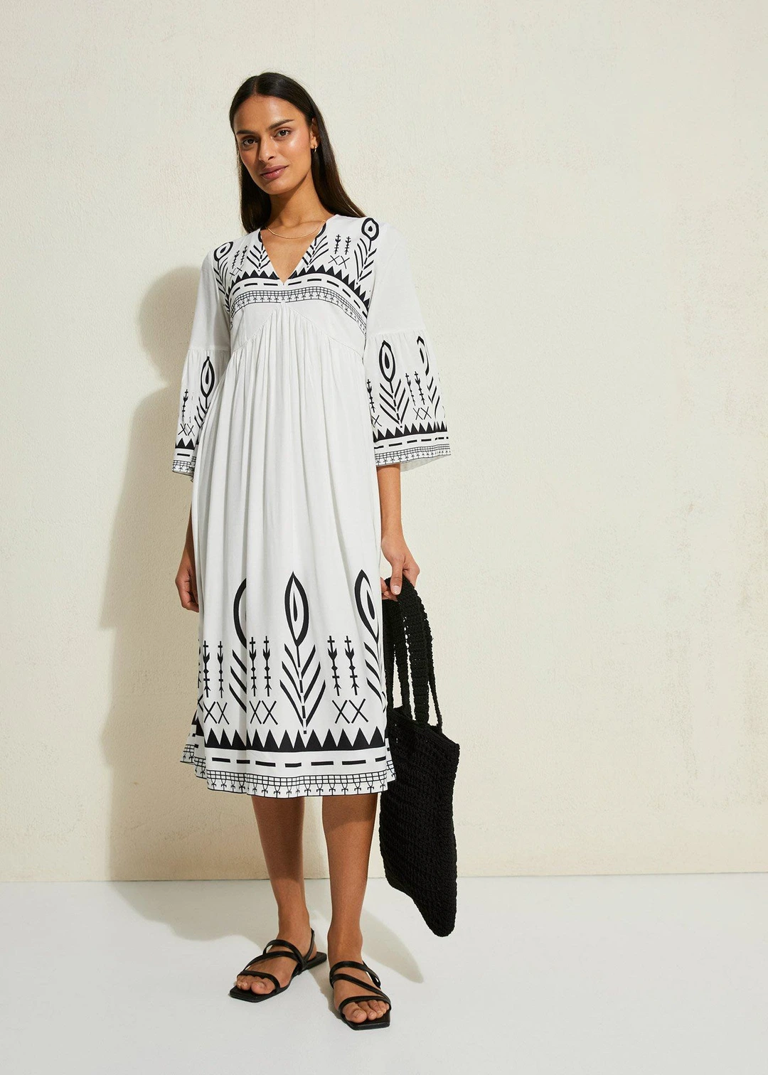 Robe midi en viscose fluide - 2