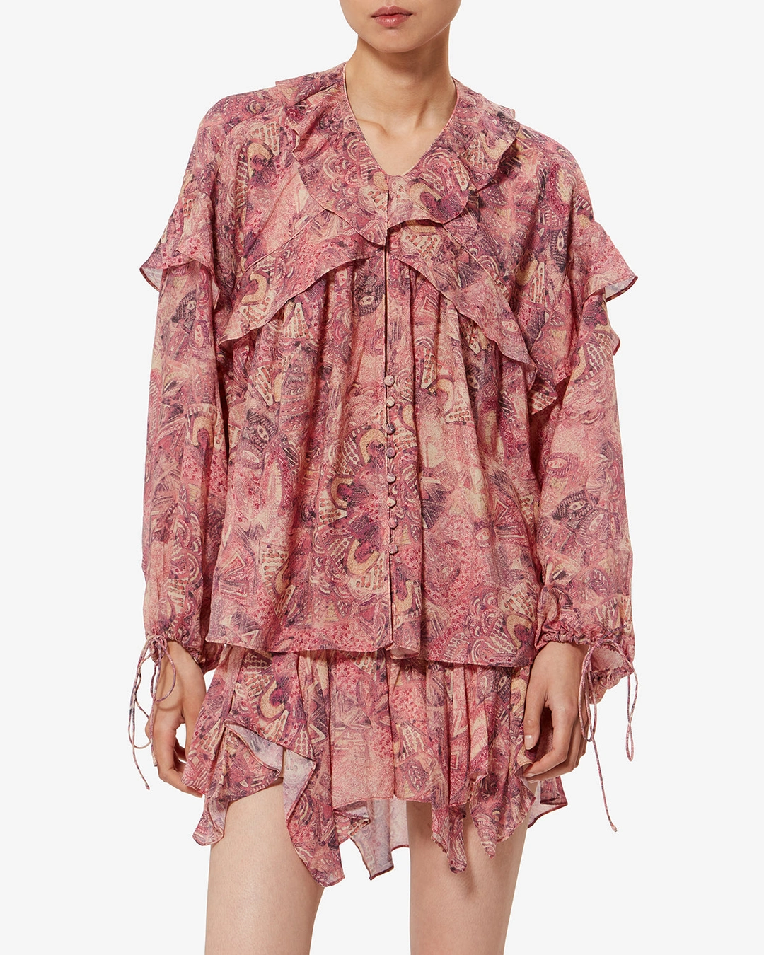 Blouse Charis - Femme - Rose - Taille42 - Isabel Marant - Collection Été Femme - Nouvelle Collection Capsule La Riviera - 5