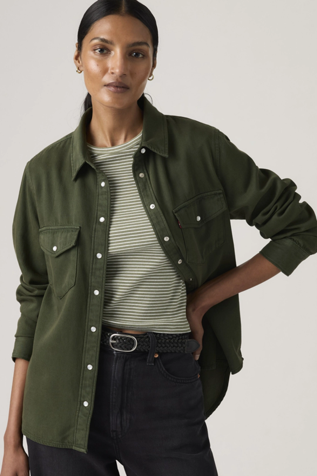 Levi's Chemise Western Iconic - Femme - Vert / Deep Depths Gd - XS