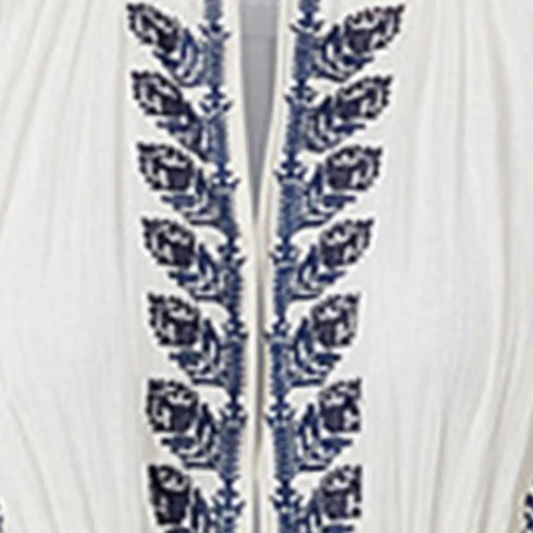 Robe Liviane - Femme - Écru Et Bleu - Taille44 - Marant Étoile - Collection Été Femme - Nouvelle Collection Capsule High Summer - 6
