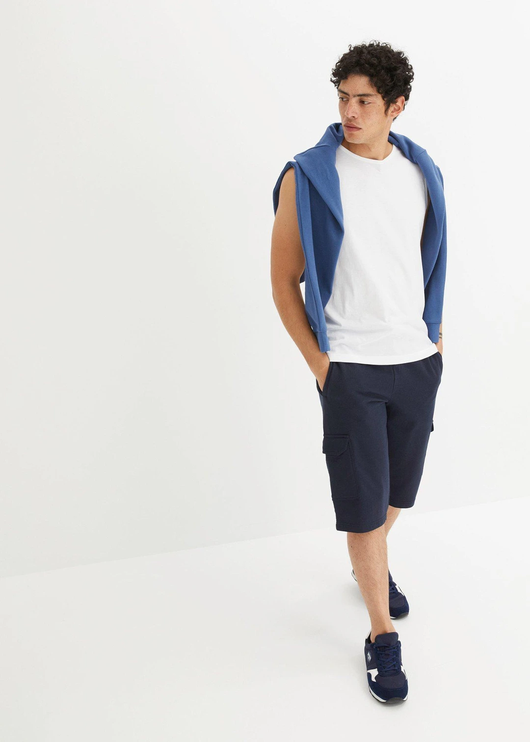 Bermuda cargo en sweat 100% coton - 2